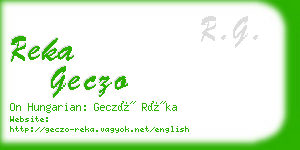 reka geczo business card